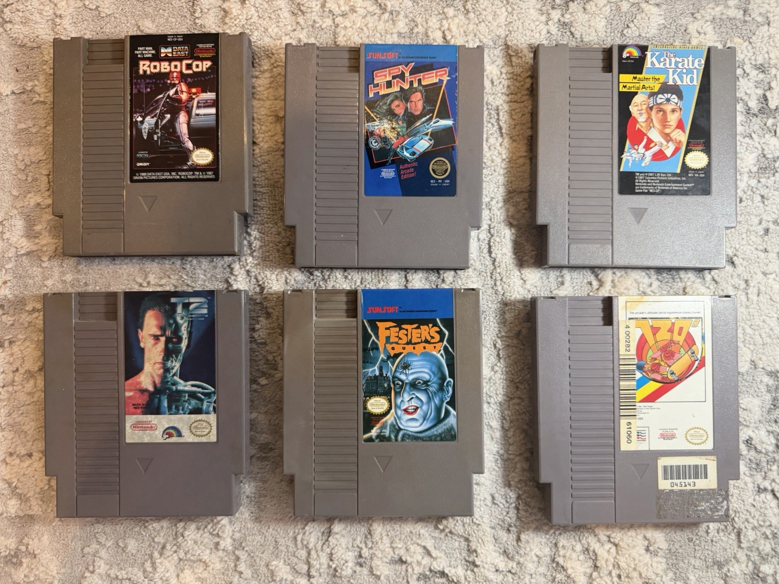 Nintendo NES Action Game Lot – RoboCop Terminator Spy Hunter 720 Tested 