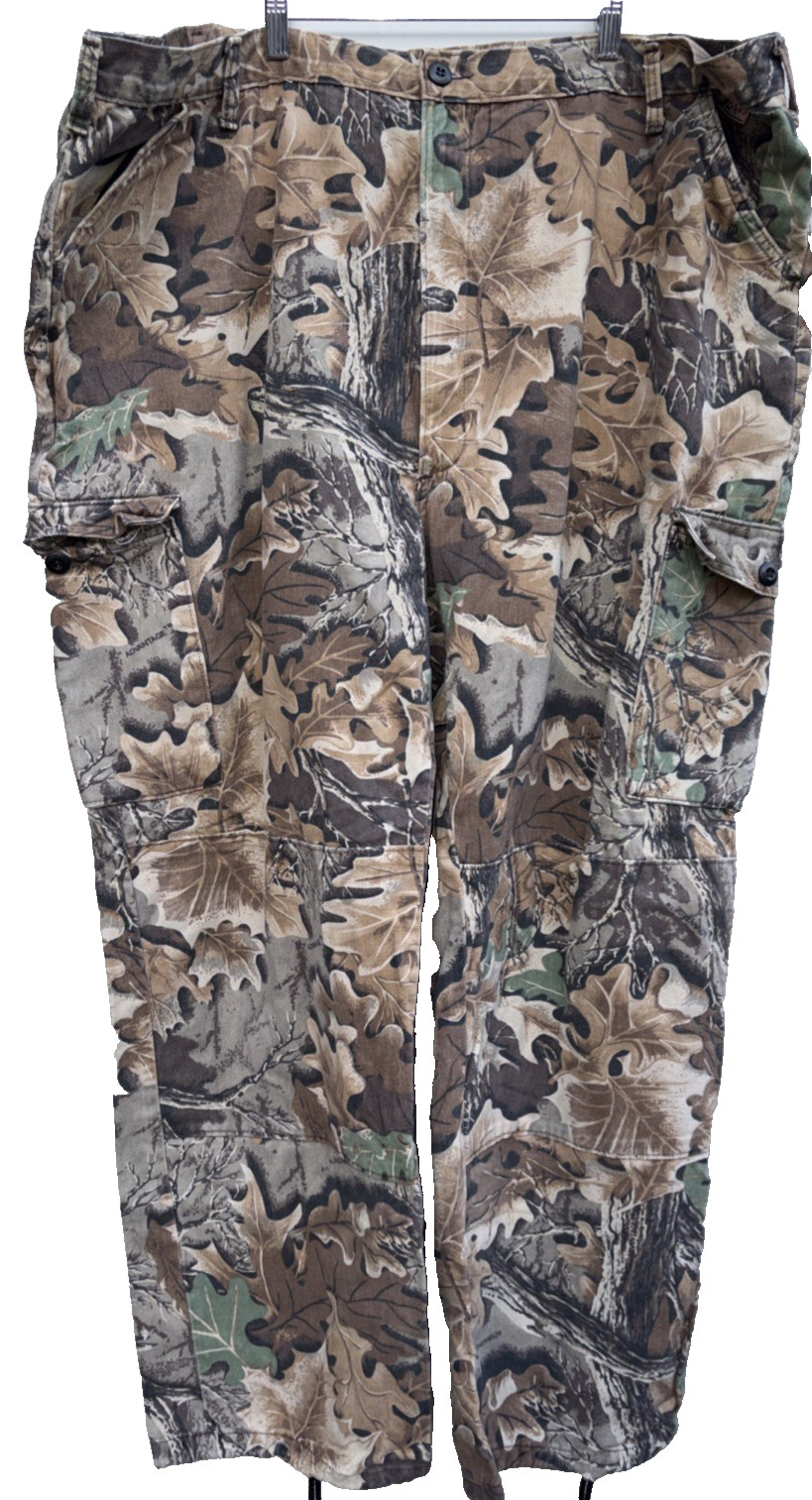 Walls Realtree Camo Pants Mens 3XL Cargo Double Knee Hunting Fishing