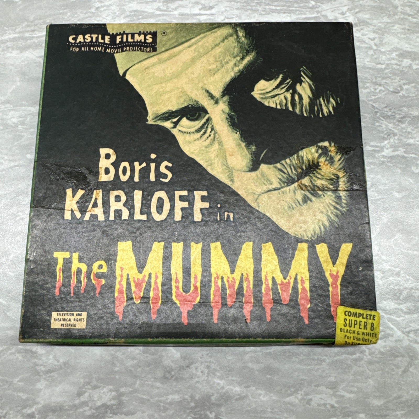 BORIS KARLOFF Super 8mm THE MUMMY (1932) Film #1021 Castle Films