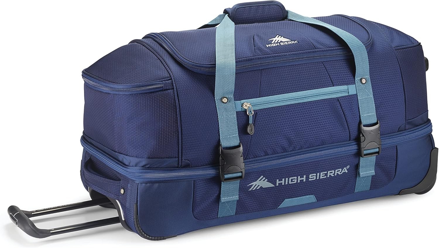 High Sierra Fairlead Portable 28" Polyester Drop Bottom Wheeled Rolling BLUE