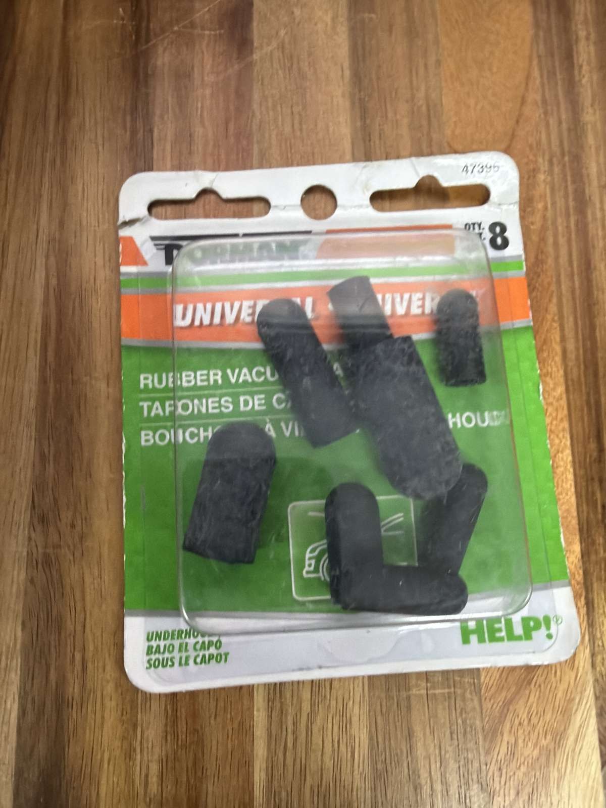 Dorman HELP 47396 Universal Rubber Vacuum Caps Assortment Underhood Qty 8