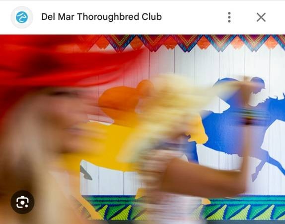 Del Mar Thoroughbred Races Opening Day Table 6 SEATS