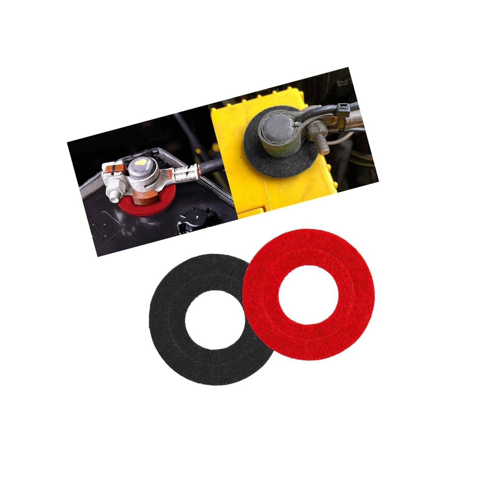 Zipelo Car Battery Terminal Washers, 2PCS Fiber Vehicle Batteryterminal Gaske...