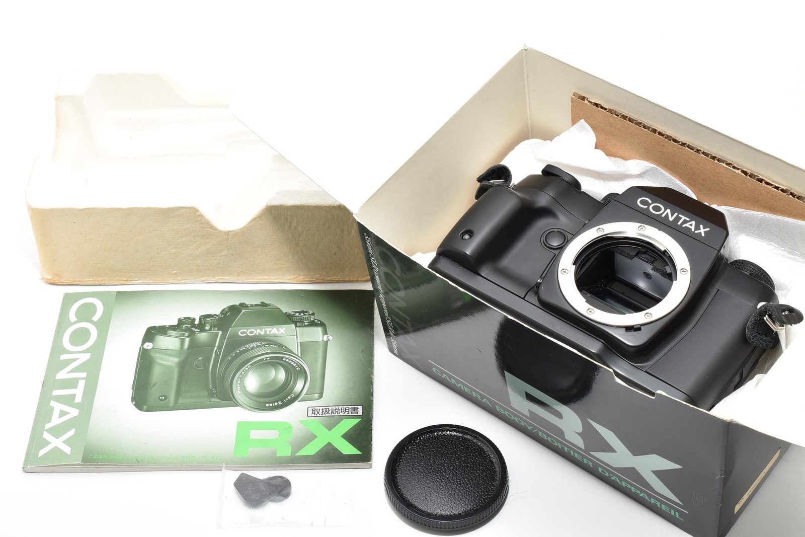 LCD Works [Top MINT/ Boxed] Contax RX SLR 35mm Film Camera Black Body From JAPAN