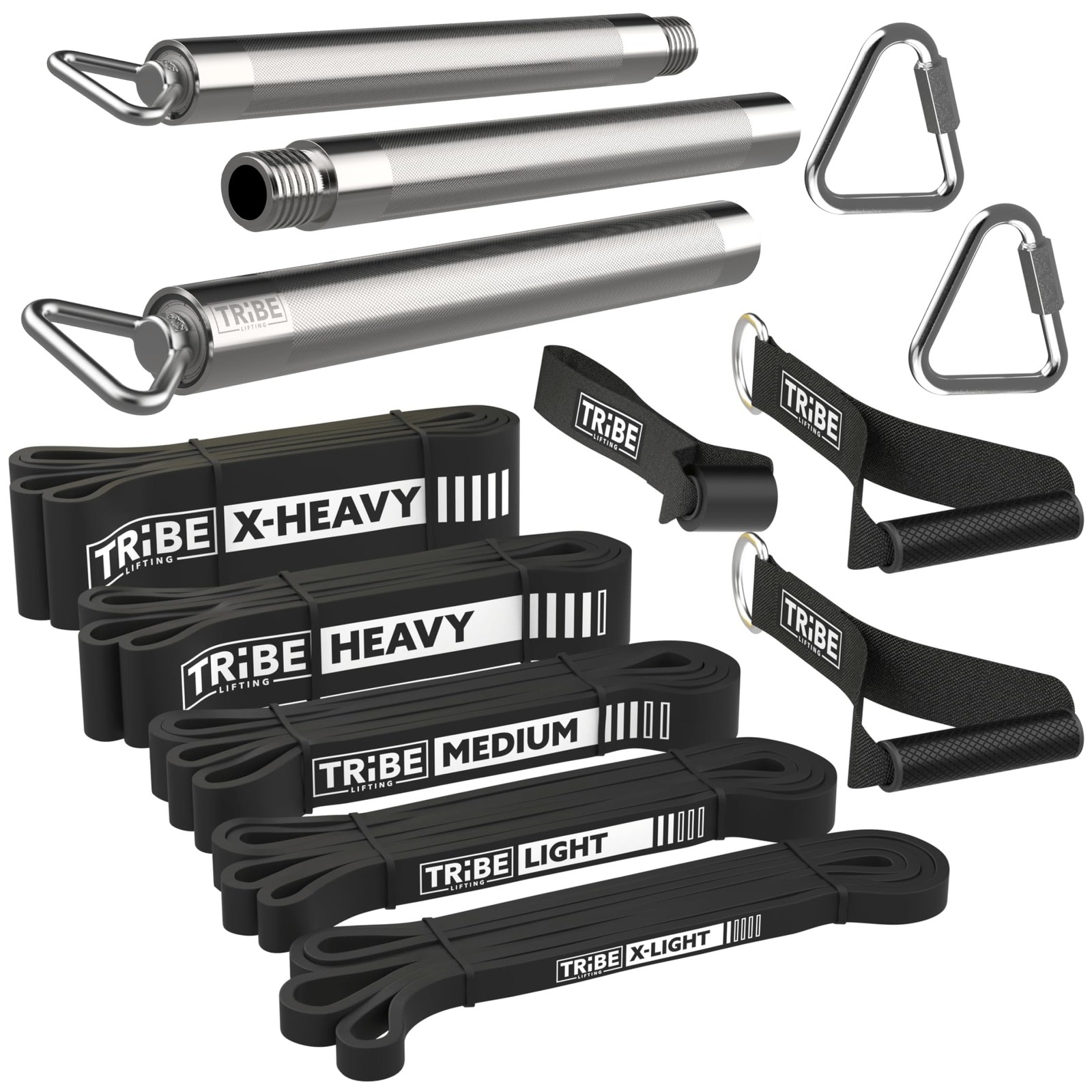 Resistance Bands Set Workout Pull Up Bars Tribe Lifting Working Women Handles