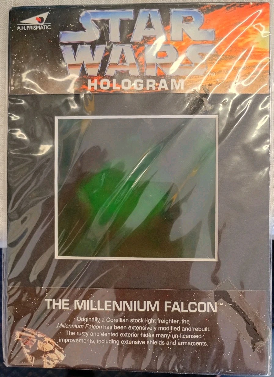 Star Wars Hologram Vintage 1994 The Millennium Falcon NIB AH Prismatic USA