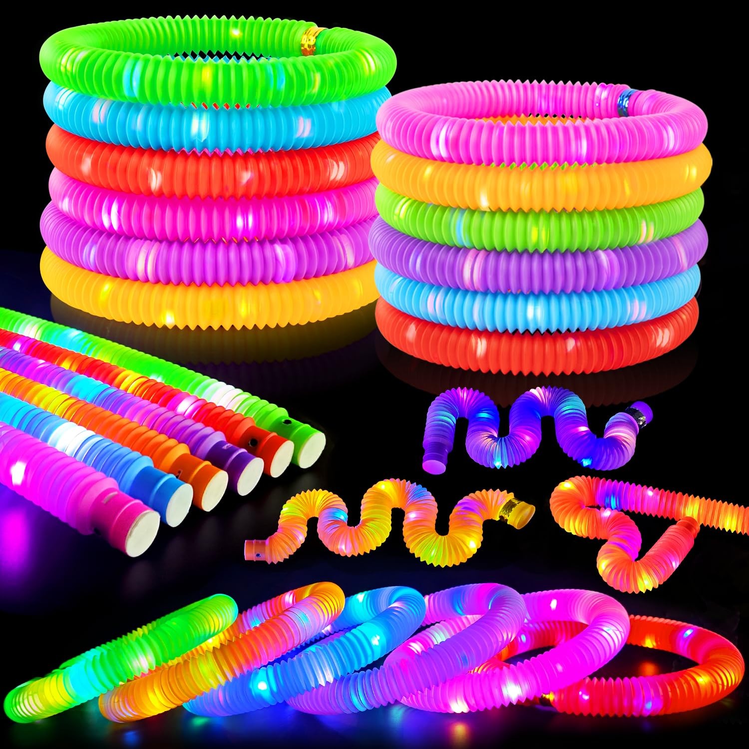 Glow Sticks Bulk Party Favor Supplies for Kids 48 PCS,Glow in The Dark Small 