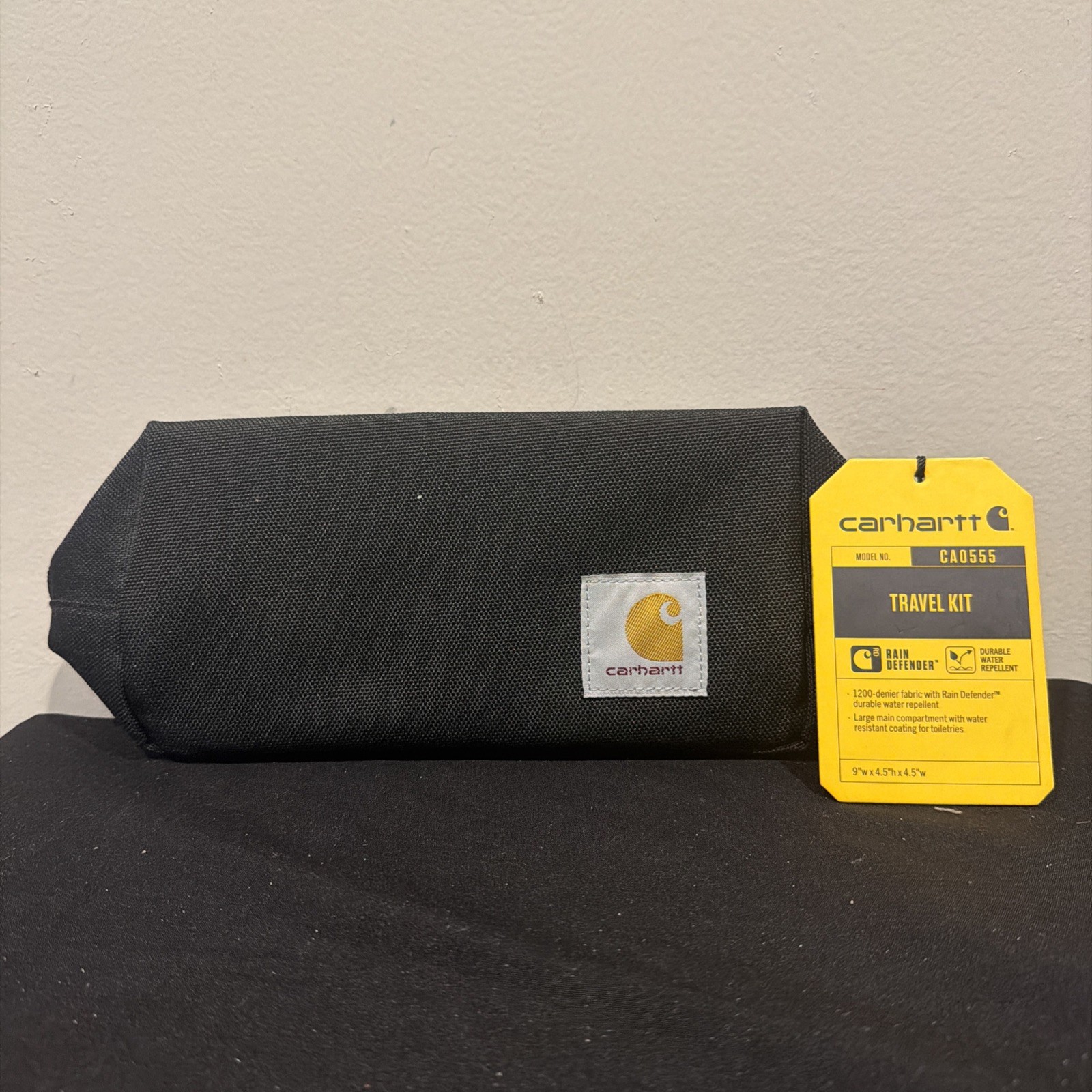 New Carhartt Travel Kit Toiletries Bag Water Repellent 9” X 4.5" X 4.5" #CA0555