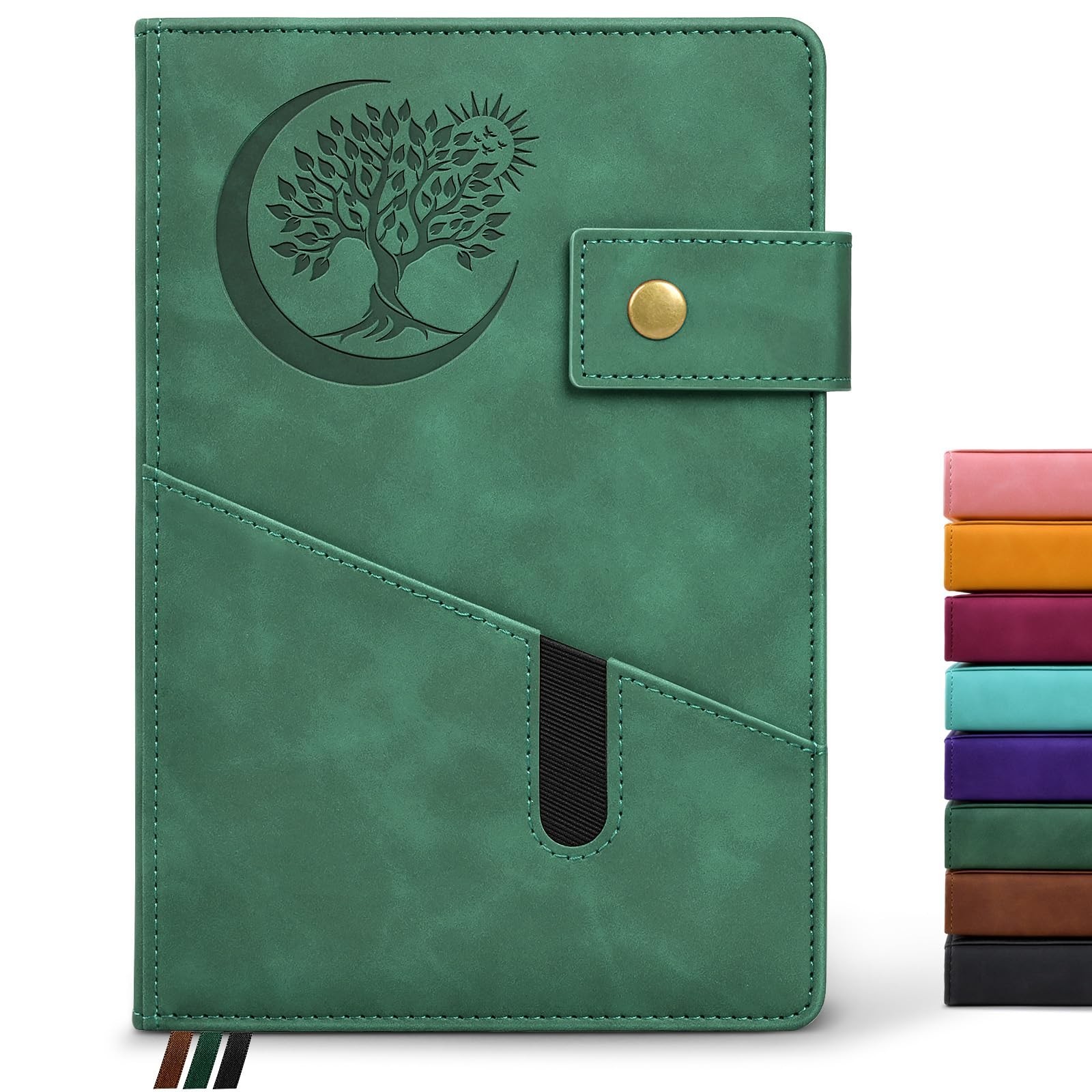 Lined Journal Notebook for Men, A5 Leather Journals for Writing Women, Hardco...