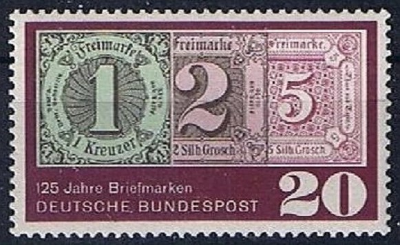 West Germany 1965 MNH, 125 years from first stamp in Germany