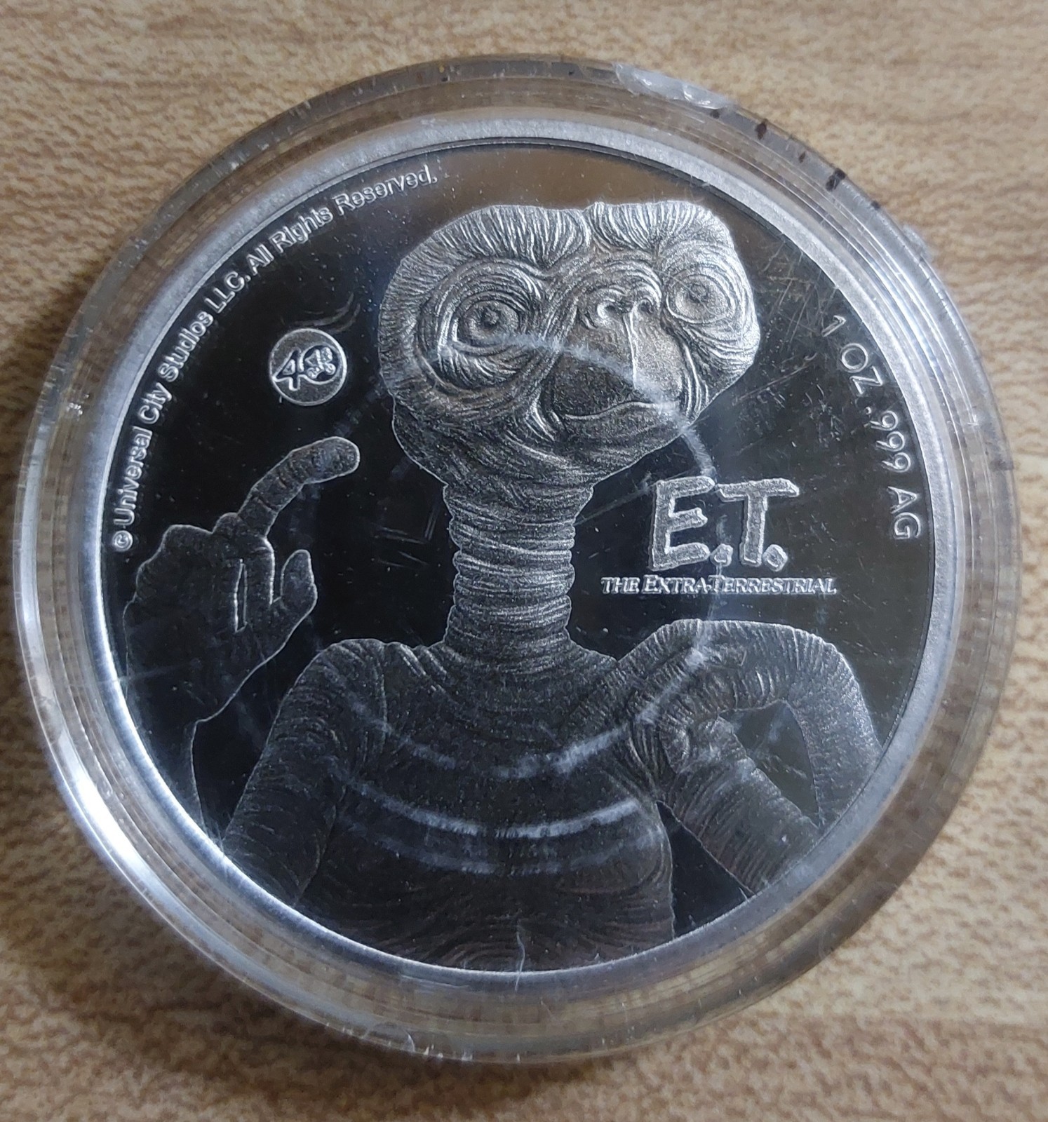 2022 Niue 1 oz Silver $2 E.T. 40th Anniversary Coin sealed in capsule BU