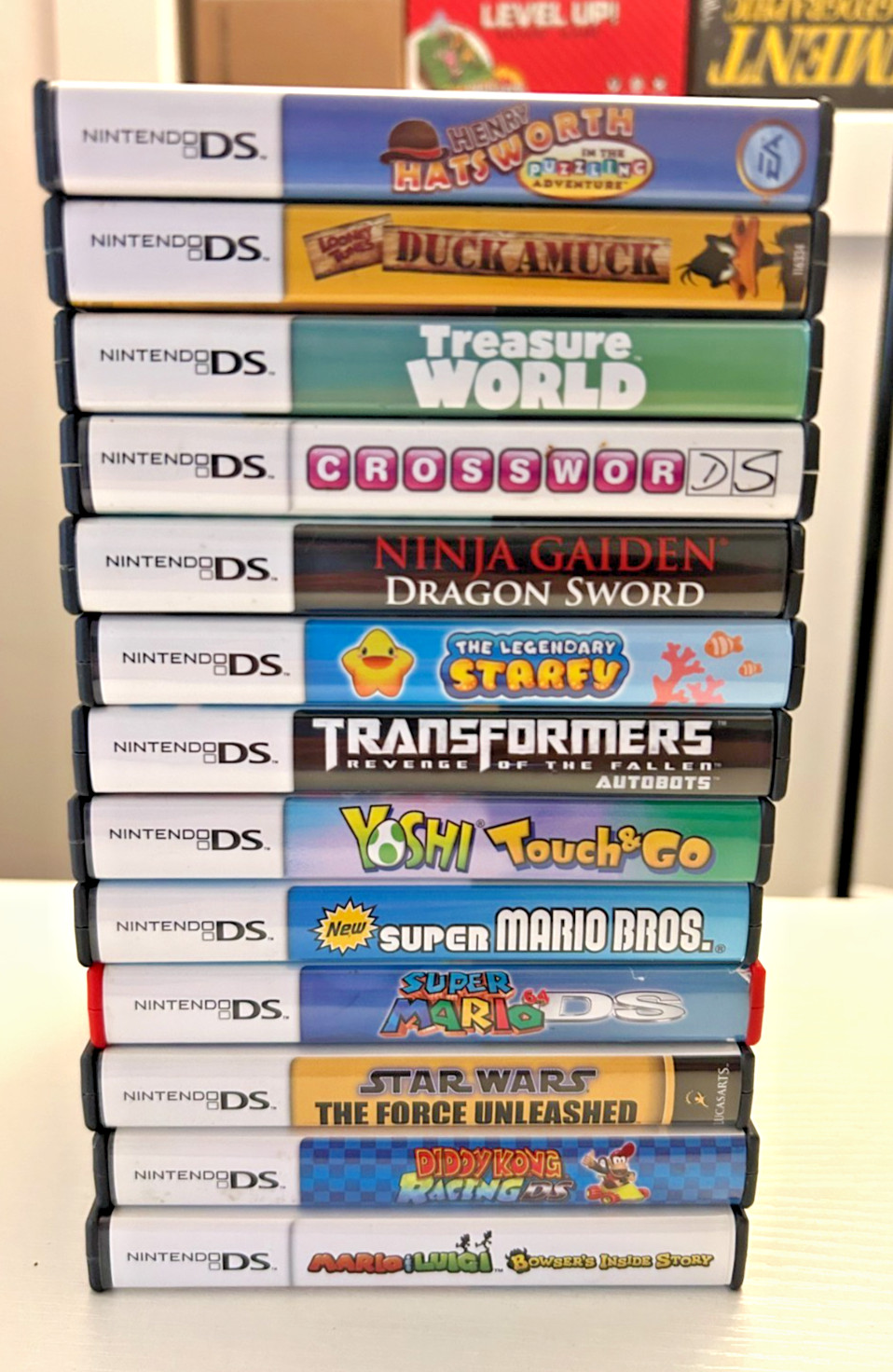 Lot of 12 Nintendo DS Cases with original manuals & inserts Very MINT No Games!
