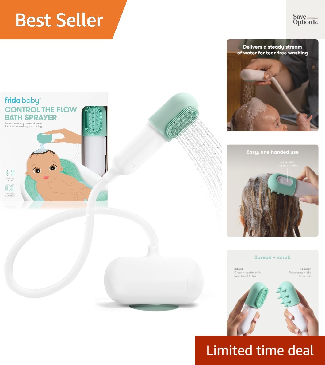 Control The Flow Bathtub Sprayer Attachment for Baby Bathtub, Shower Head wit...