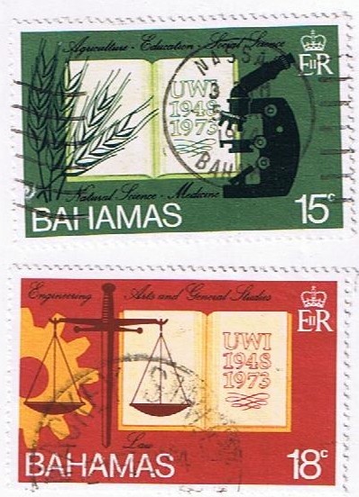 Stamps Bahamas University West Indies Engineering Arts General Studies 1973 USED
