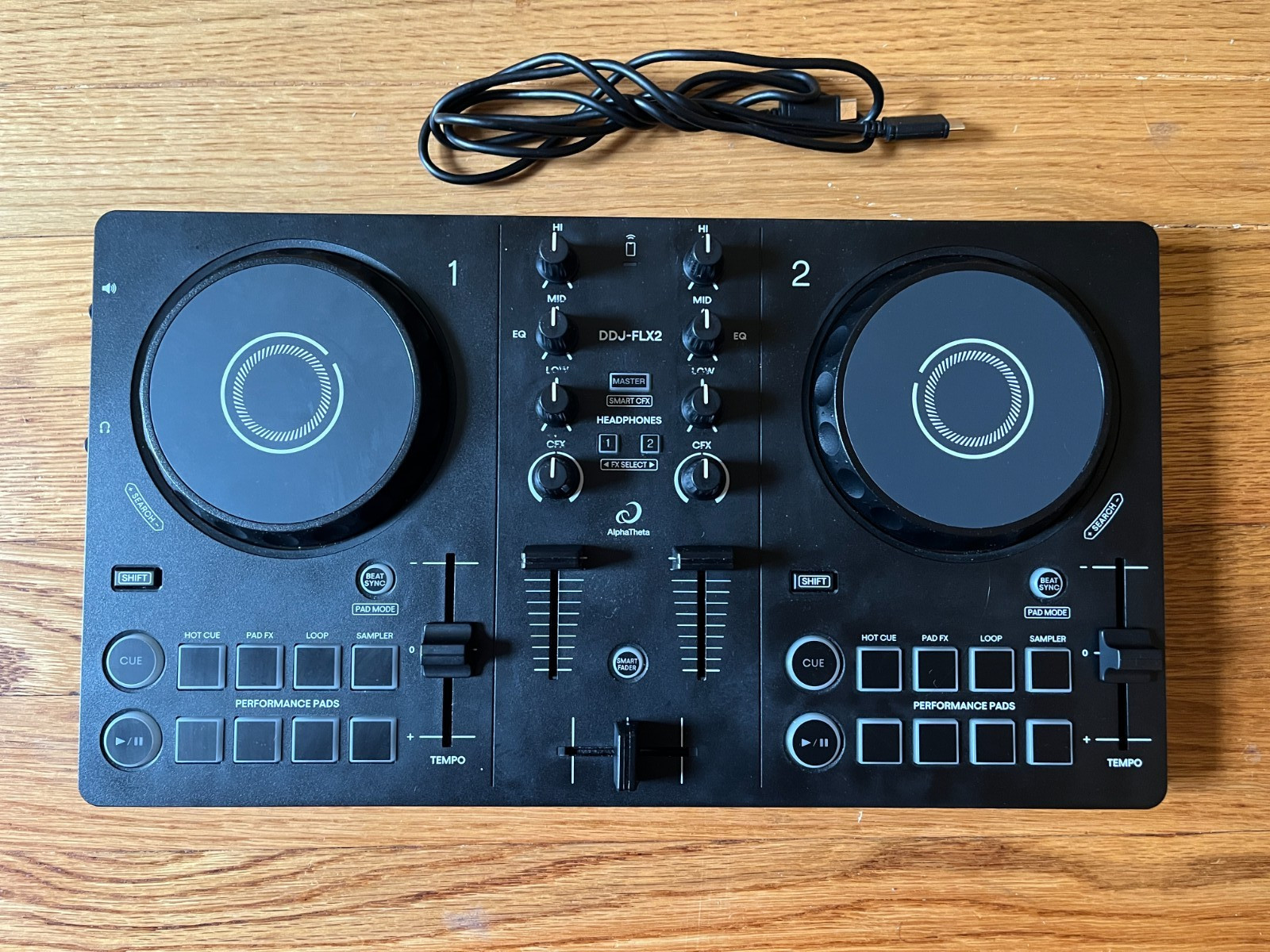 Pioneer DJ AlphaTheta DDJ-FLX2 Compact 2-Channel DJ Controller