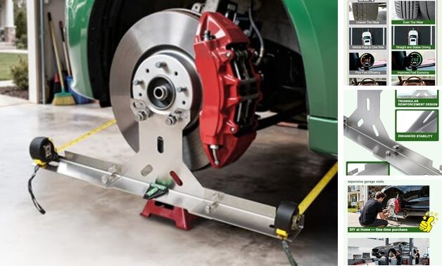 Wheel Toe Alignment Tool Kit for at Home DIY Garage Use, Stainless Steel Toe 