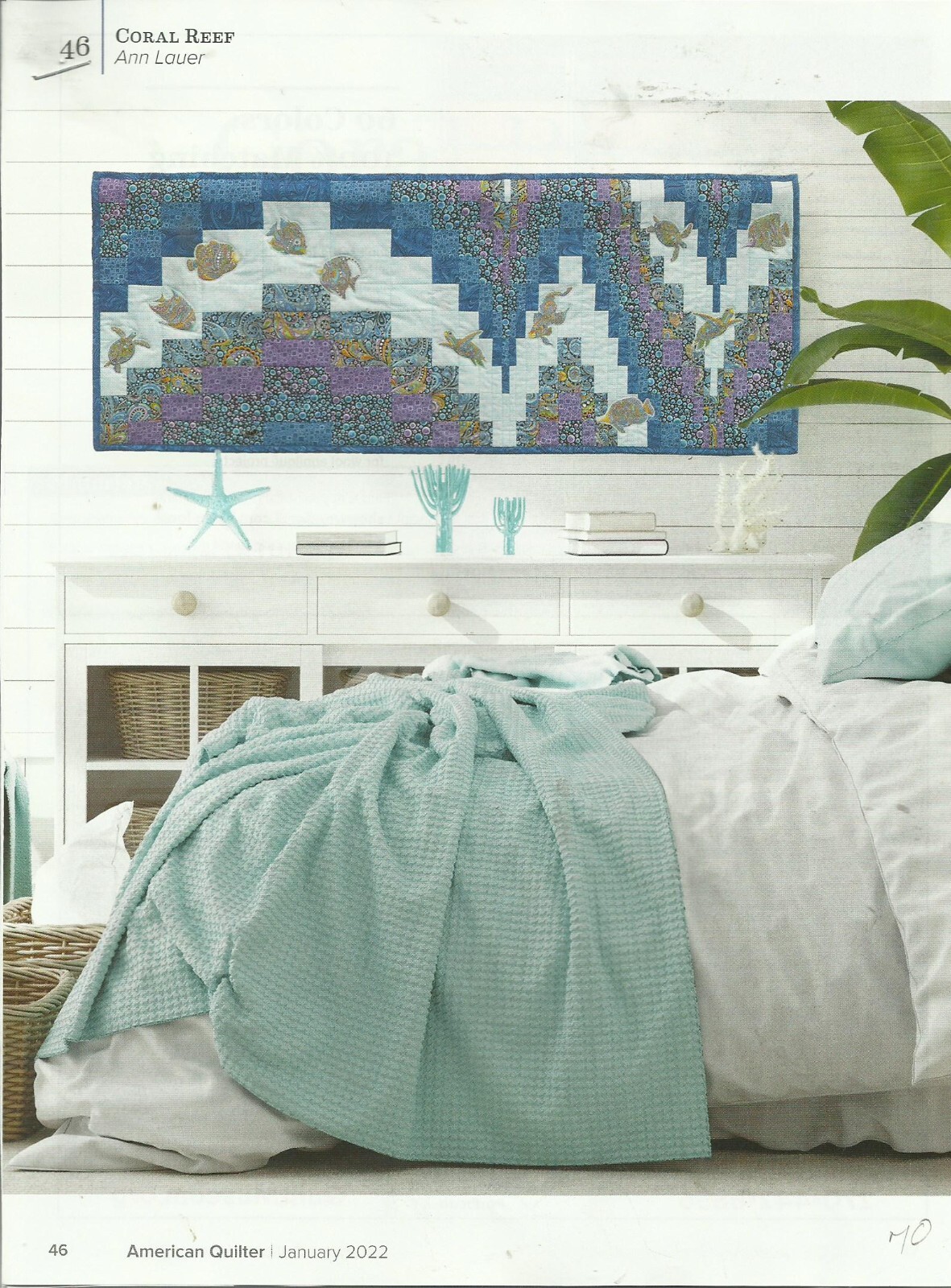 C0118 CORAL REEF WALLHANGING QUILT PATTERN/INSTRUCTIONS