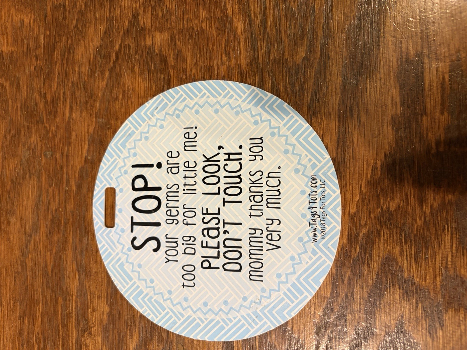 Tags For Tots STOP Please Look Don't Touch Luggage Tag