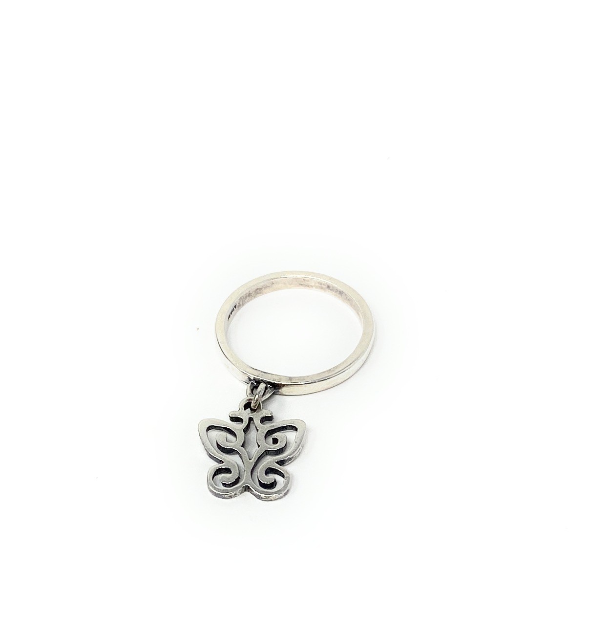 James Avery Butterfly Charm Sterling Silver Ring Size 5