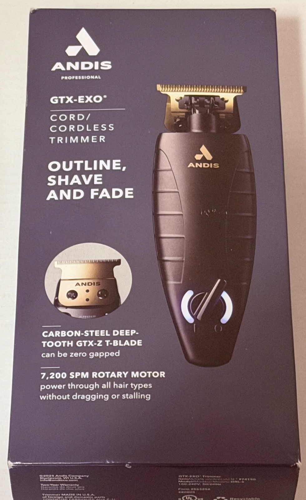 Andis GTX-EXO Professional Cordless Trimmer Black BRAND NEW/NEVER USED