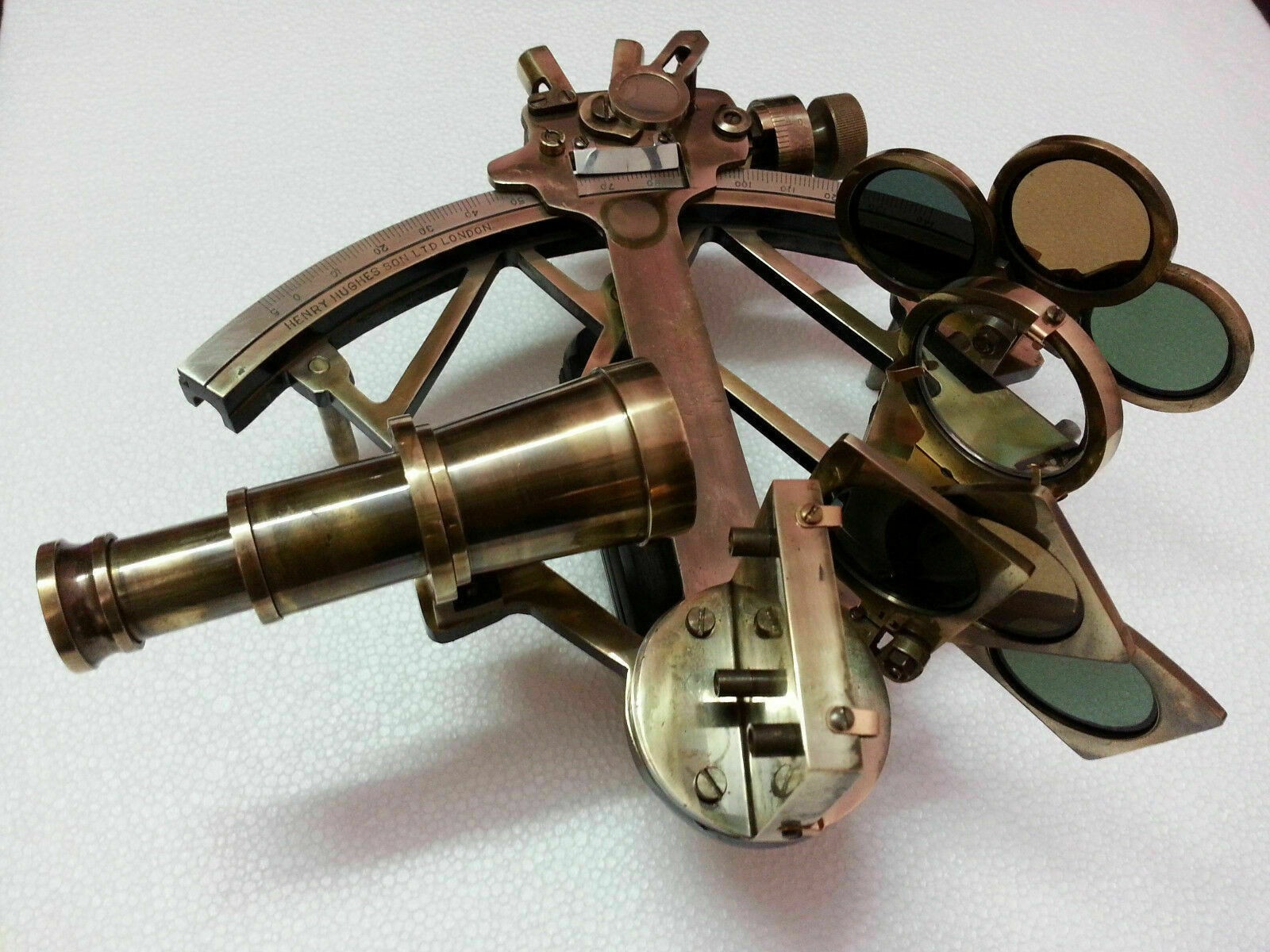 9'' Nautical Sextant Antique Vintage Heavy Brass Navigation Antique Sextant