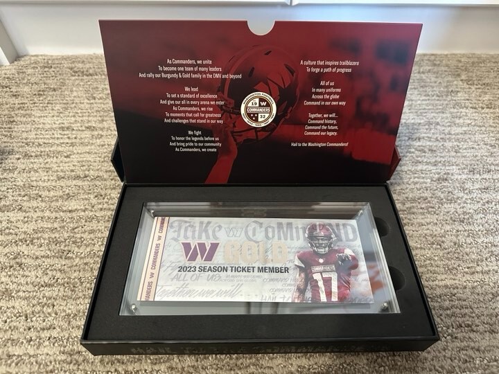 2023 Washington Commanders STM Commemorative Ticket Box - NFL - NEW