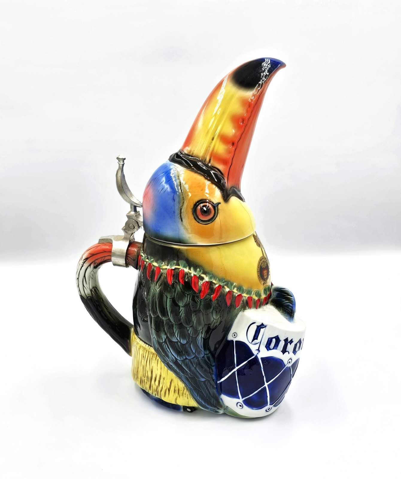 Vtg New Corona Beer Stein Tradex Toucan 3rd Edition 1995 #855 of 5000 Germany