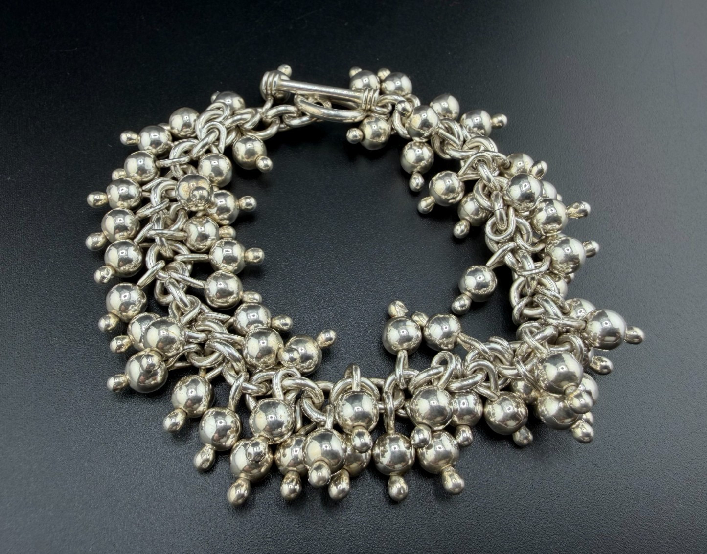 SILPADA 925 STERLING SILVER CHA CHA CHARM CHAIN LINK BRACELET 7.5" B0919