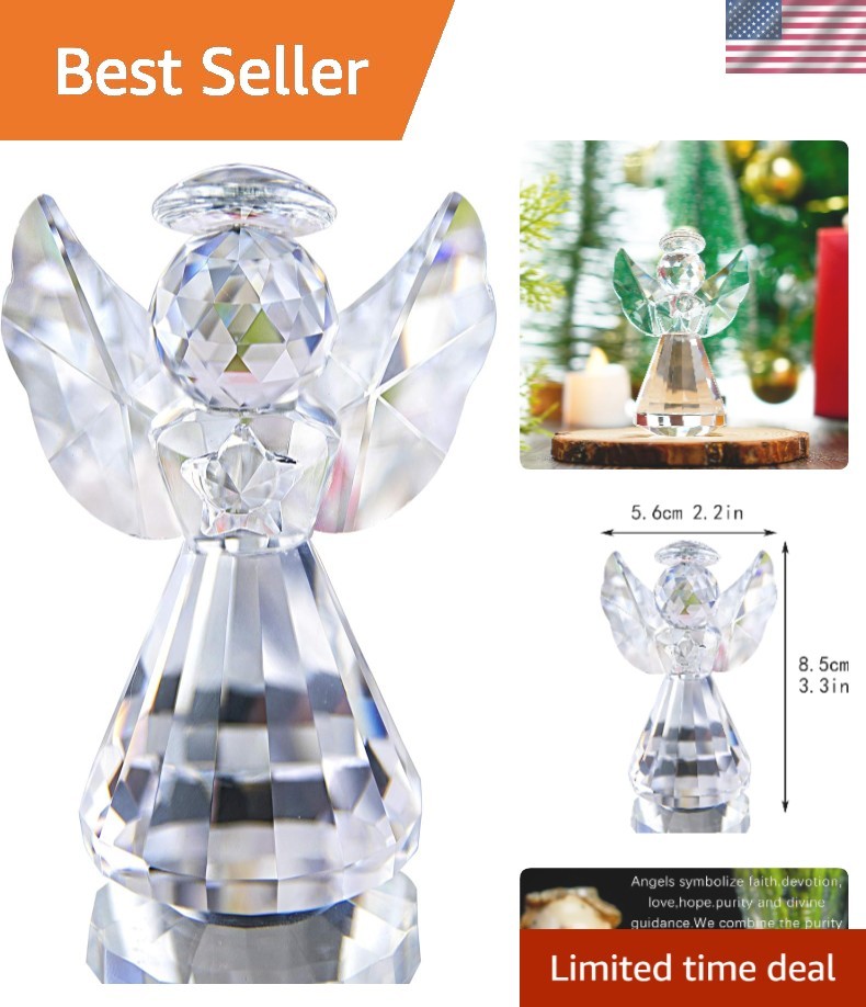 Lovely 3-Inch Angel Figurine with Halo and Stars – Perfect for Special Occasions