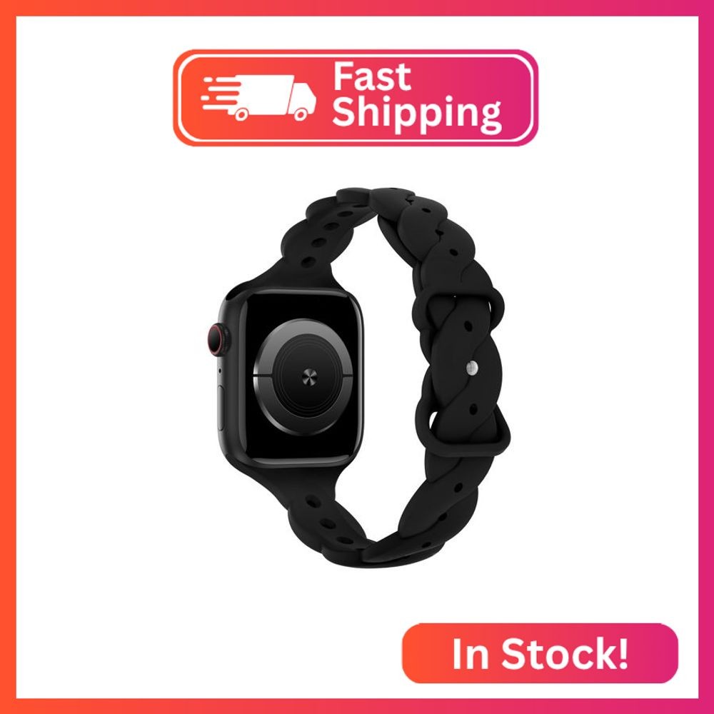 Silicone Braided Band Compatible with Apple Watch 38mm 40mm 41mm 42mm 44mm 45mm 