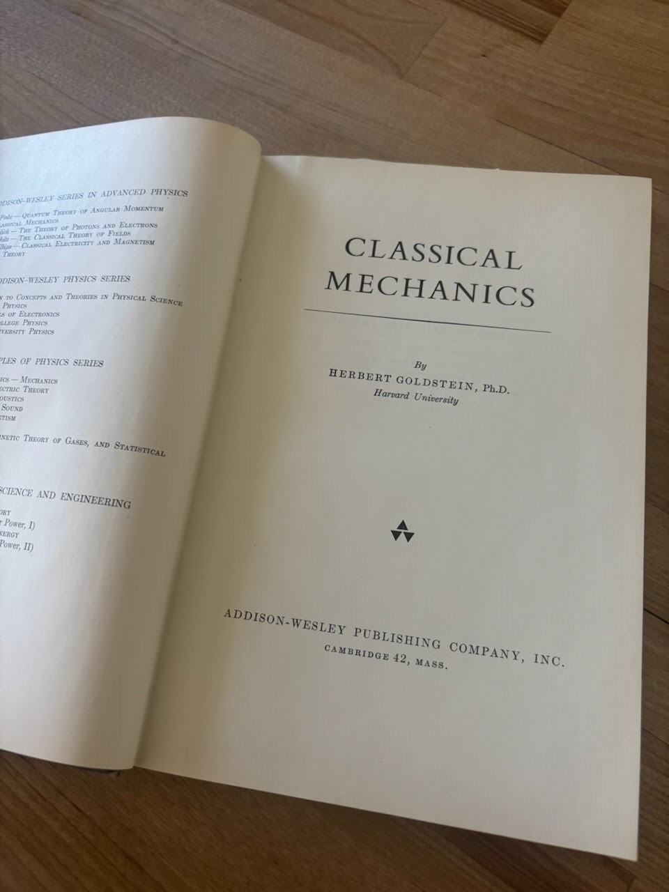 Classical Mechanics by Herbert Goldstein Ph.D.  HC Vintage 1959 Sixth Printing