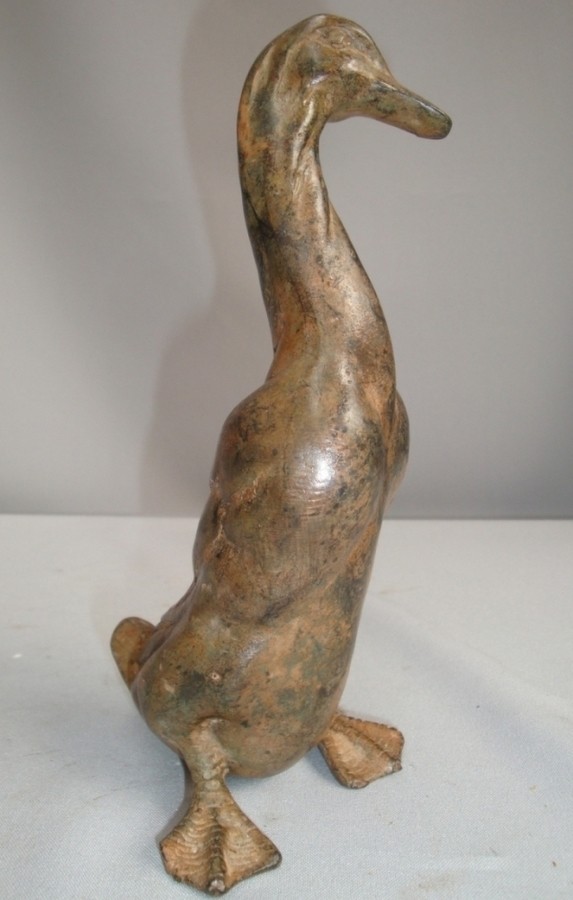 Statue Ducking Goose Bird Wildlife Art Deco Style Art Nouveau Style Mass
