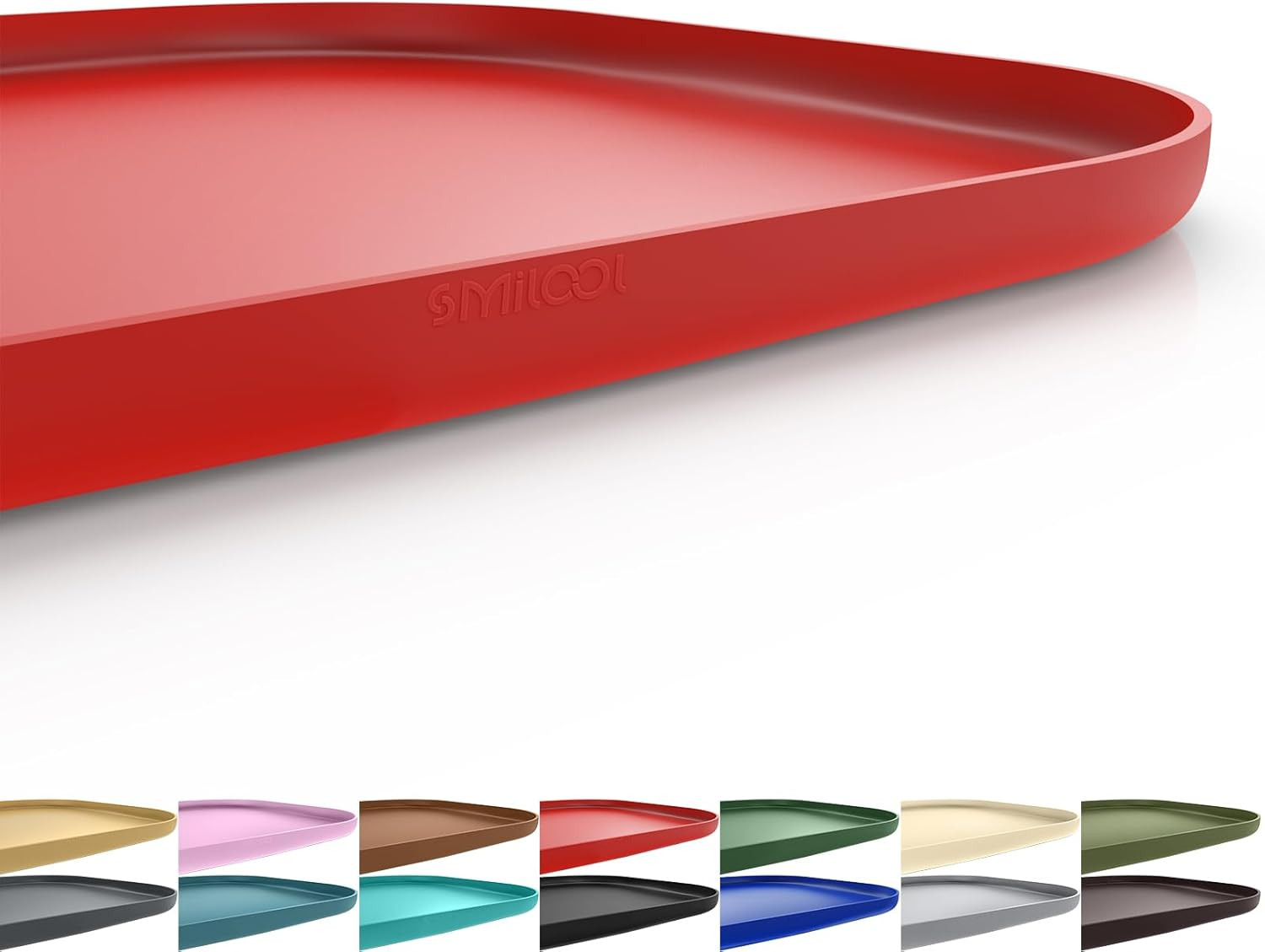 Silicone Pet Feeding Mat with Raised Edge for Food and Water, Dog Bowl Mats, Cat