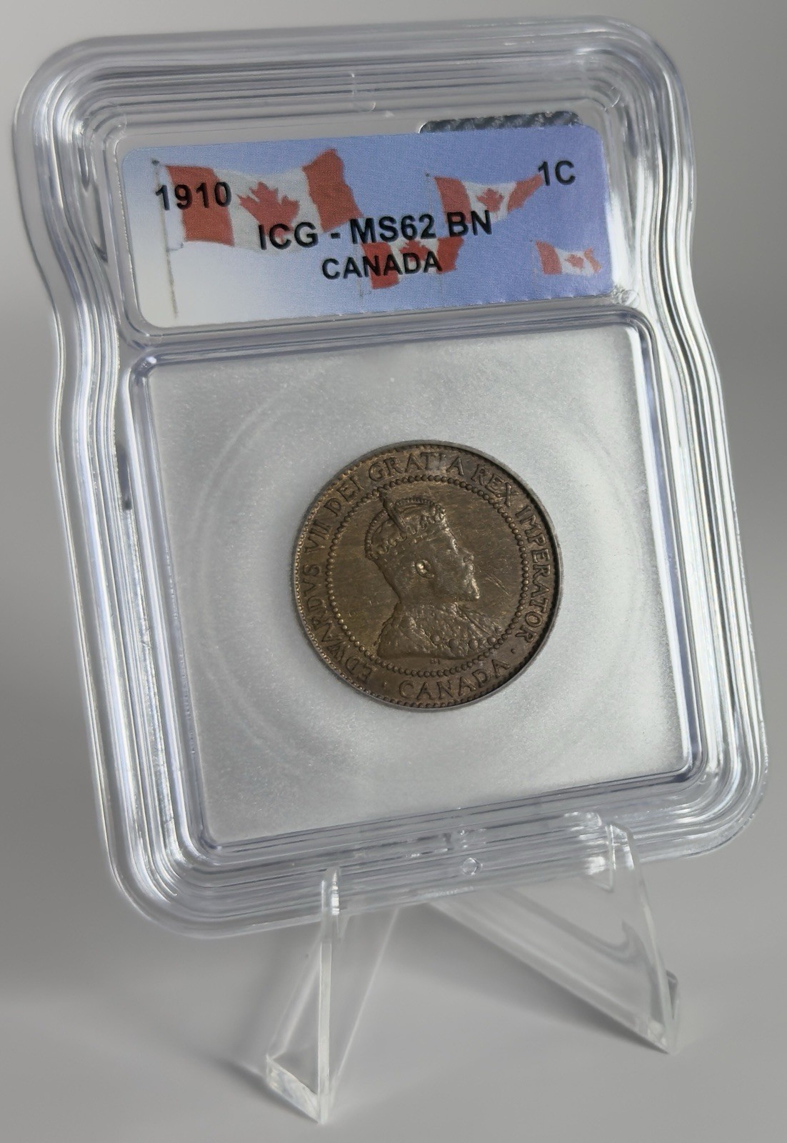 1910 Canada King Edward VII MS62 95% Copper Toned 1 Cent Canadian Penny