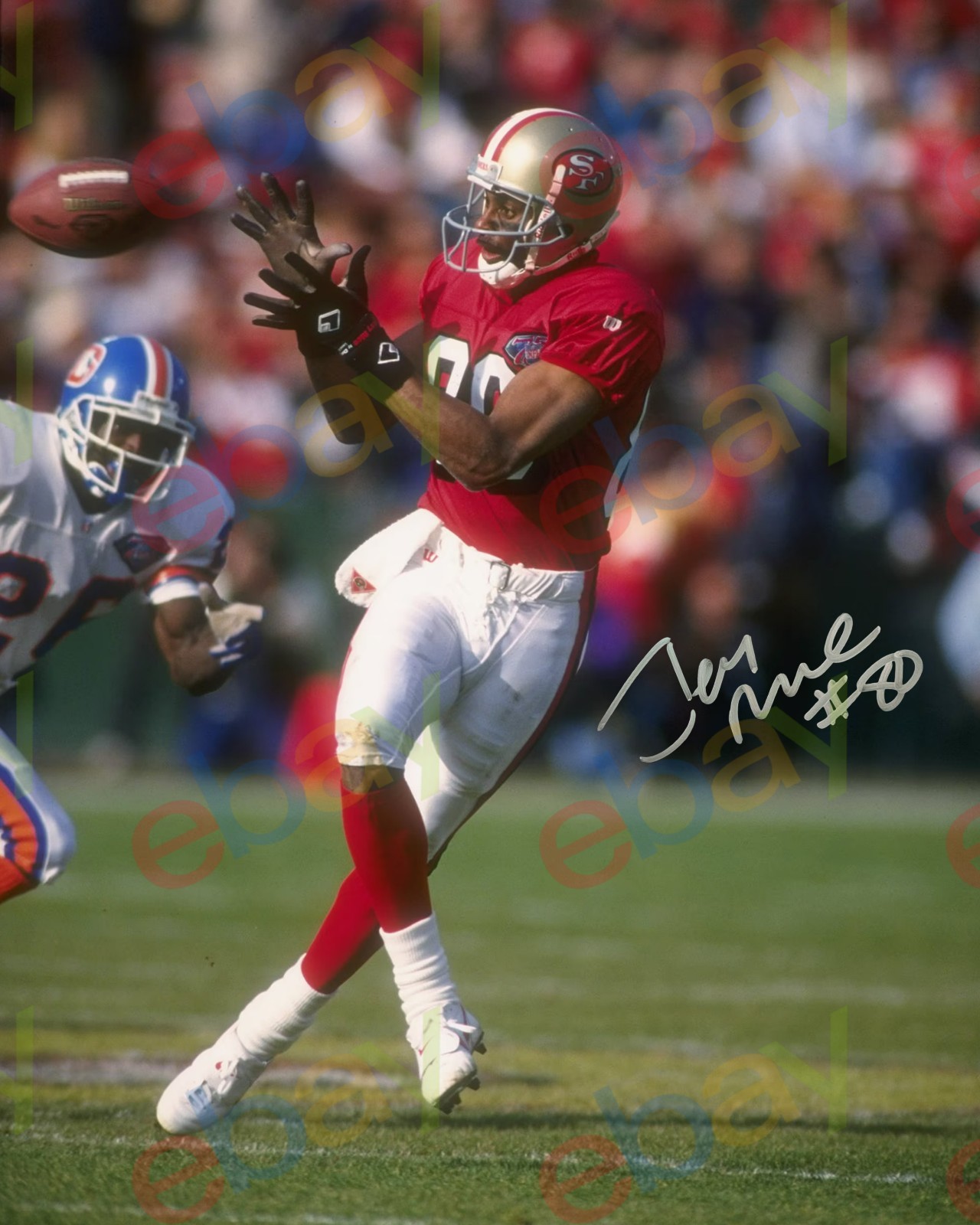 Jerry Rice - REPRINT auto signed 8x10 Photo All Time Great San Francisco 49ers