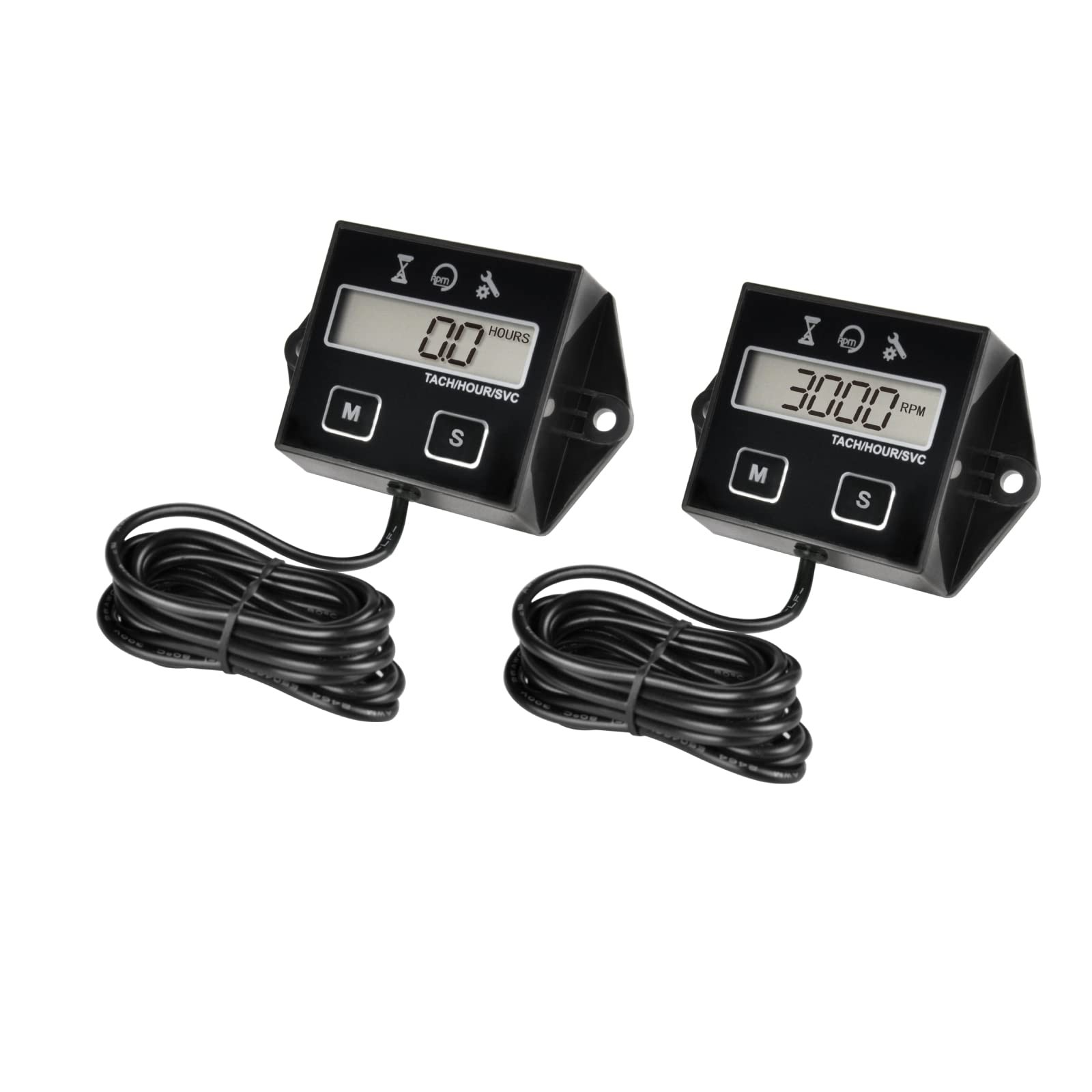 2 Runleader Digital Tachometer Timer Maintenance Reminder for Gas Engines ZTR AT