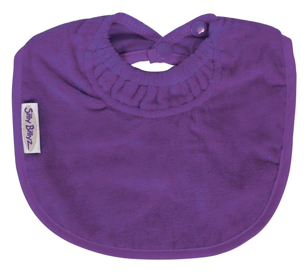 Silly Billyz Towel Baby's First Bib (Purple)