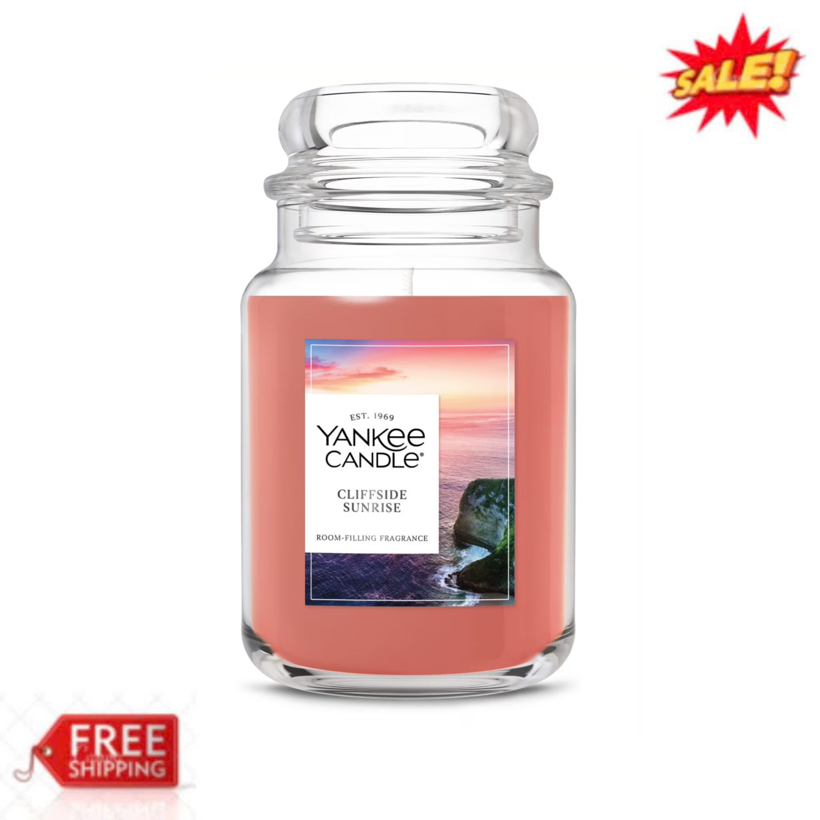 Yankee Candle Cliffside Sunrise Original Large Jar Scented Candles 22 oz New!!!