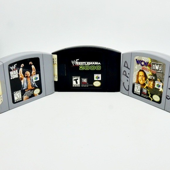 Nintendo 64 Cartidge Lot WWF/WCW Vs nWo Tested And Working