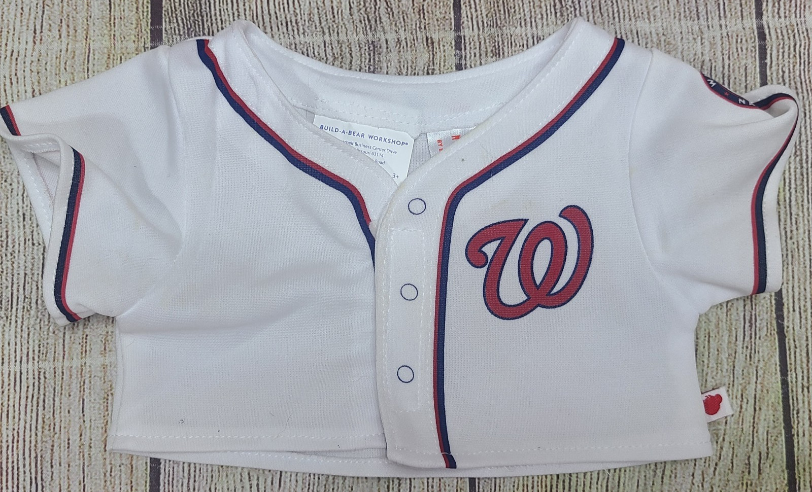 Build A Bear Workshop BABW Washington Nationals Jersey Shirt Baseball MLB