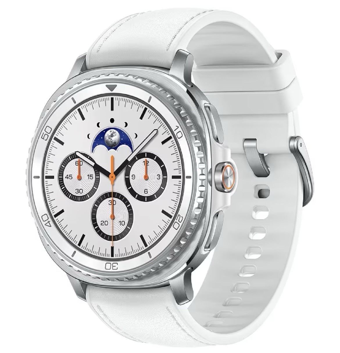 Samsung - Galaxy Watch8 Classic Stainless Steel Smartwatch 46mm BT - White