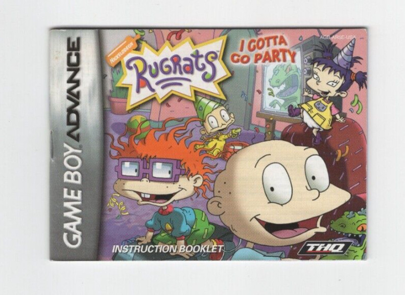 Rugrats I Gotta Go Party ~ Nintendo Game Boy Advance GBA Manual Only