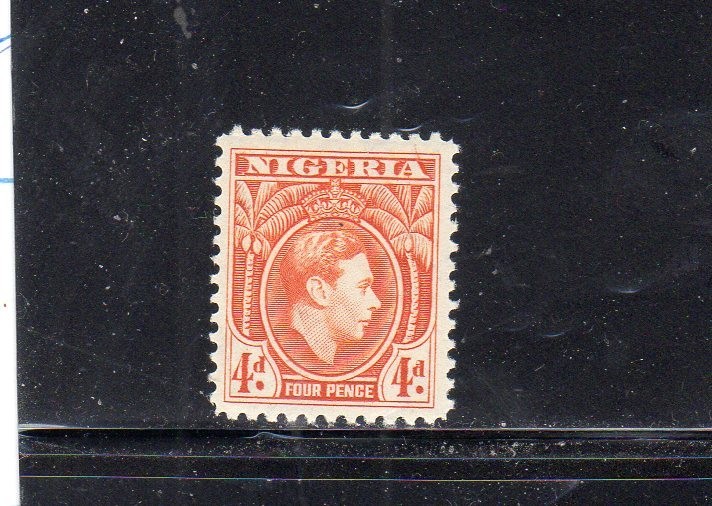 NIGERIA #59 1938 4p KING GEORGE VI MINT VF LH O.G 