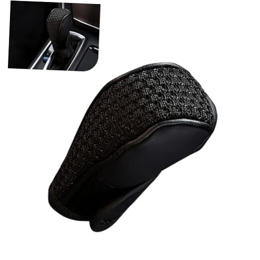 Car Gear Shift Cover, Leather Anti-Slip Auto Gear Shift Knob Cover, Waterproof 