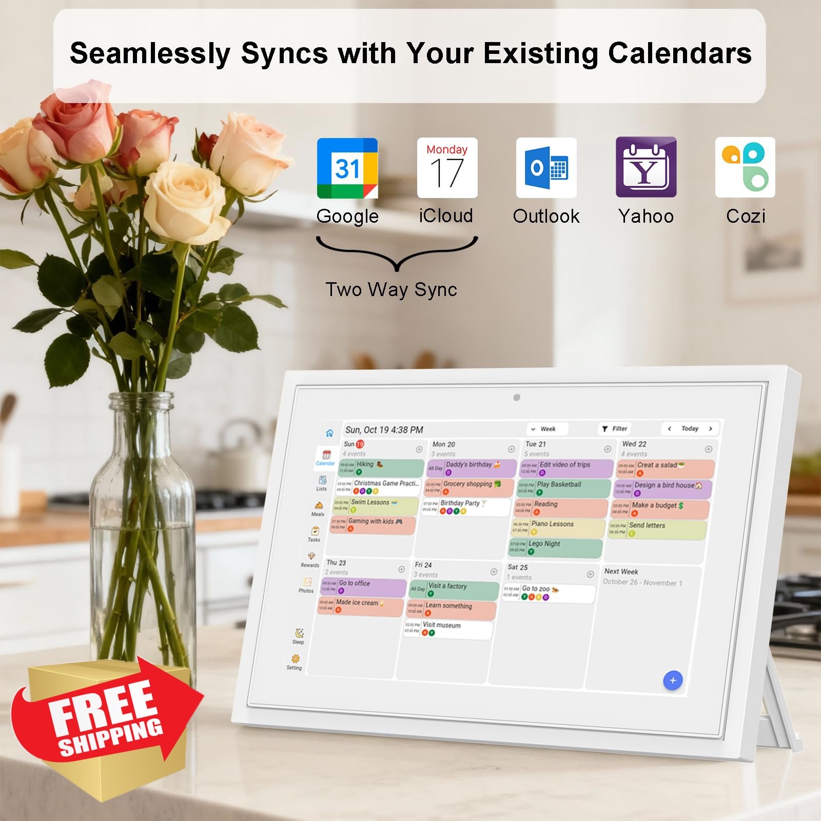 10.1" Smart WiFi Digital Calendar Planner and Photo Frame