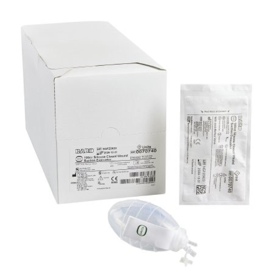 BD Bard Reliavac Bulb Evacuator Drainage, Silicone, Bulb Type, 100 mL, 1 Ct