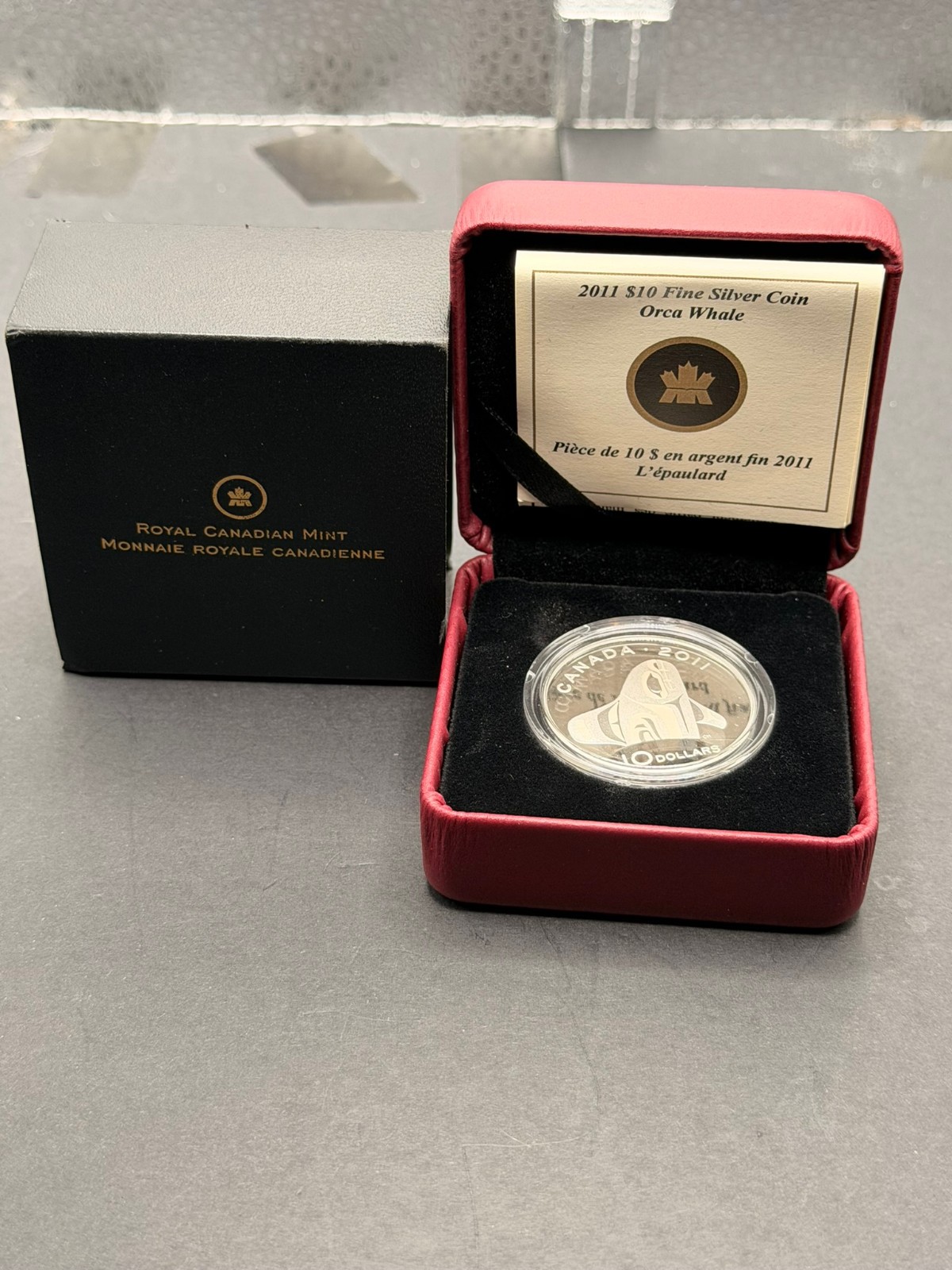 2011 Canada $10 Orca Whale - Pure Silver Coin