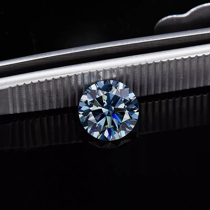 2 CT Natural Blue Diamond Round Cut VVS1 D Grade IDGL Certified 1 Free Gift T 1