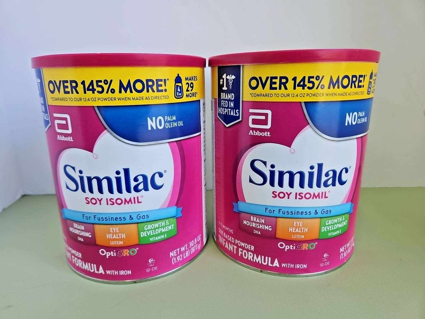 2 Cans of Similac Soy Isomil 30.8 oz Best Used by Date of 12/2026