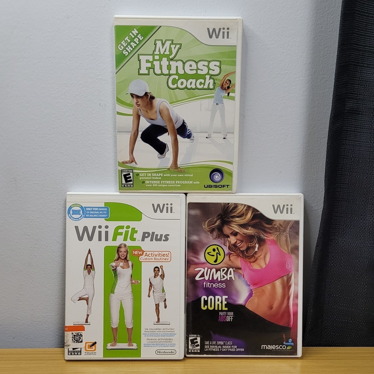Nintendo Wii My Fitness Coach Wii Fit Plus Zumba Fitness Core Game Bundle Lot